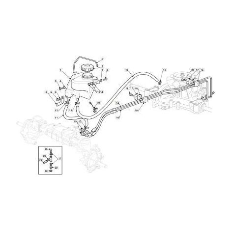TUBO COMPOSITO MANDATA OLIO TC HE ORIGINALE STIGA - 382869200/1