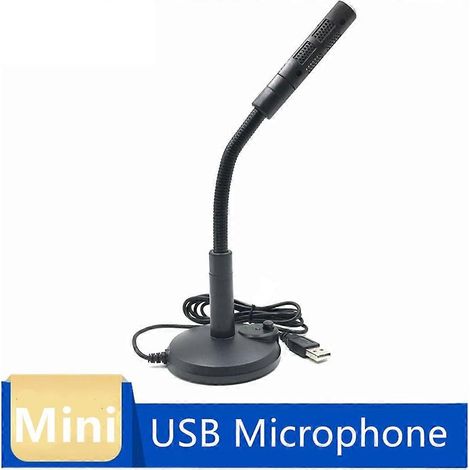 Mini microphone USB omnidirectionnel pour enregistrement, microphone de bureau pour ordinateur de bureau, Skype, accessoires pour instruments de jeu (1/5)