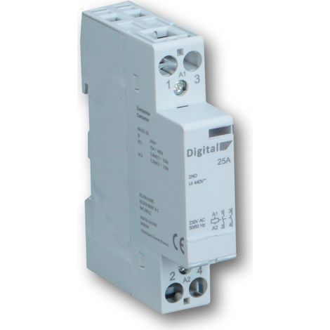 Contacteur 2x25A 220Vac 2NO - Digital electric 04512