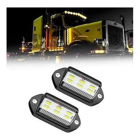 LED Eclairage Plaque Immatriculation,LED Éclairage Plaque D'immatriculation Auto,Imperméable LED Feux Arrière Lampe,Éclairage De Plaque D'Immatriculation Universelle,pour Camions,Motos,2 (1/5)