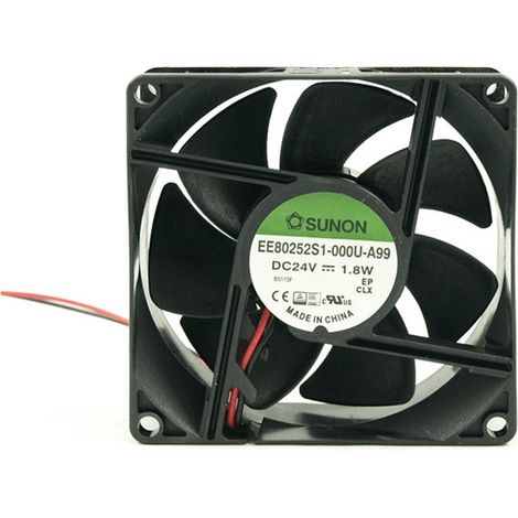Ventilatore 24Vdc 80x80x25mm Attrito 2 fili