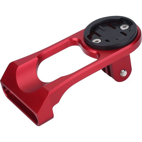 Support de potence pour vélo avec rallonge pour ordinateur et caméra sportive (rouge) (1/5)
