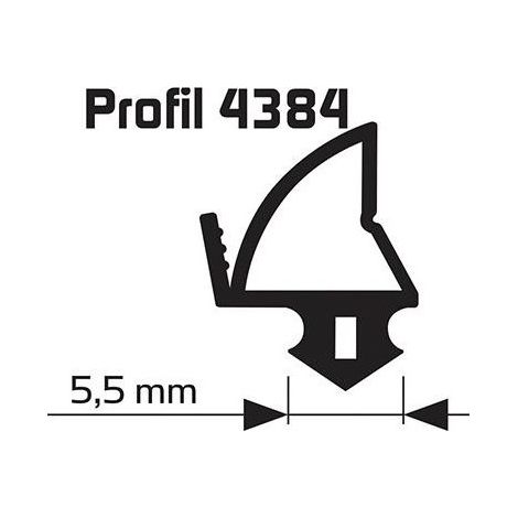 Joint de feuillure d'ouvrant noir Profil 25m 4384 pour fenętres et portes en plastique (1/2)