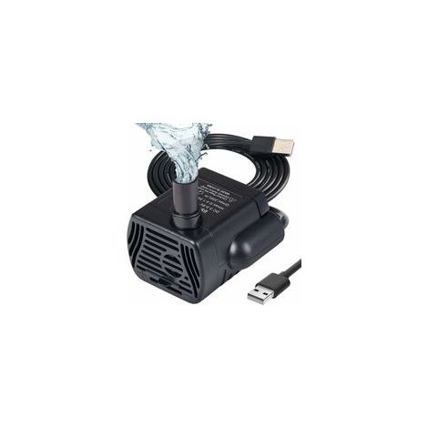 Pompe Eau Submersible, Aquarium Pump Ajustable 200L/H 3W Ultra-Silencieux Pompe Catit USB pour tang Fish Tank Fontaine Rservoir de Poissons Cordon de 1.4m (1/4)