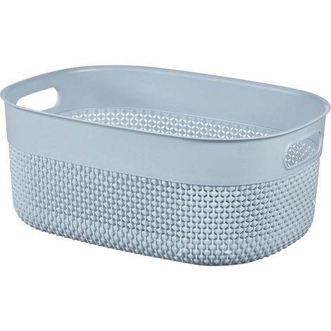 Cestino per bucato M 38 x 28,5 x H15 cm Blu chiaro - Filo - Curver