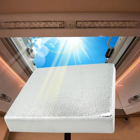 Isolante di ventilazione universale da 35,5 x 35,5 x 7,6 cm, copertura per finestra da tetto con superficie riflettente, zanzariera per finestra da tetto per il risparmio energetico e tettuccio apribi (1/5)