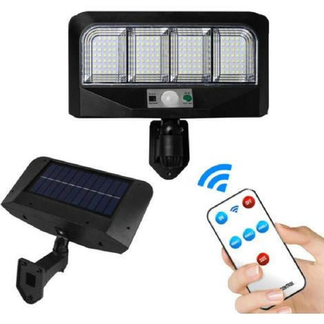 TrAdE Shop Traesio - Faro Energia Solare Led Pannello Faretto Sensore Di Movimento 50w 138 Led Ta116 -
