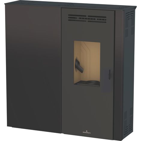 BRONPI - Estufa de Pellet Extraplana Color Negro Modelo LUPE-NB de 9 kW (1/5)
