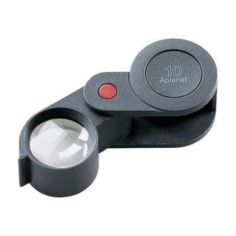 Lupa plegable Eschenbach negra 10x 23 mm lente