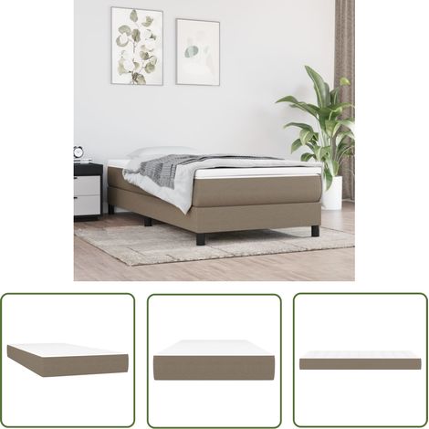 The Living Store Matelas de lit à ressorts ensachés Taupe 90x200x20 cm Tissu - Matelas À Ressorts Ensachés - Matelas Confortable - Matelas Taupe - Matelas Taille 90x200 - Literie (1/5)