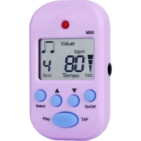 Métronome numérique portable pour instrumentistes, polyvalent et fonctionnel pour la mesure du tempo et de la vitesse, avec son réglable, compact et léger. (1/5)