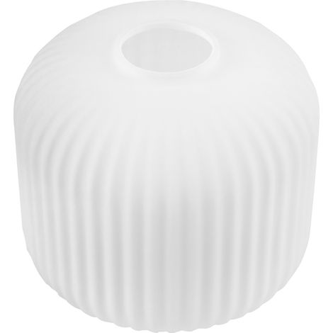Abat-jour cylindrique blanc à riffle 15 cm (1/4)