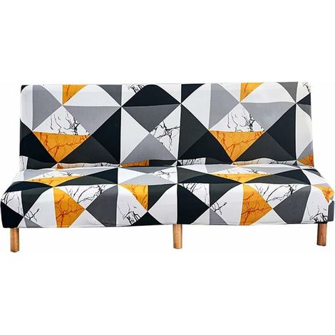 Click Clack Sofa Cover Extendable Armless Sofa Bed Slipcover Armless Click Clack Slipcover 2 Seater 3 Seater Foldable Futon Cover (1/5)