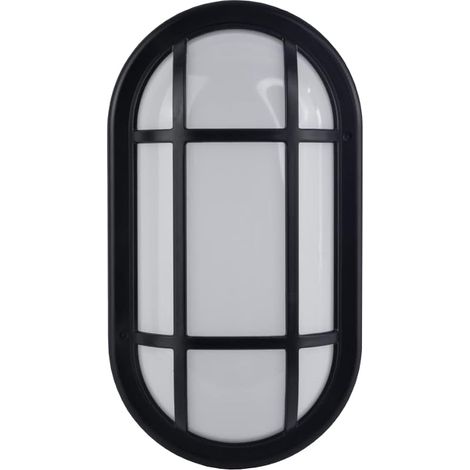 Éclairage mural d'extérieur à LED, Lampe de cloison pour le plafond ou le mur, forme ovale, Étanchéité IP65 pour utilisation en milieu humide ou en extérieur, 15W, Blanc Froid 6000K (1/5)