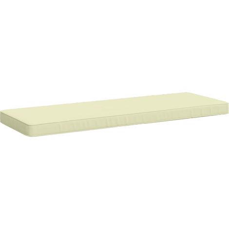 1-Piece Bench Cushion VUGHT 100% Polyester Cream vidaXL