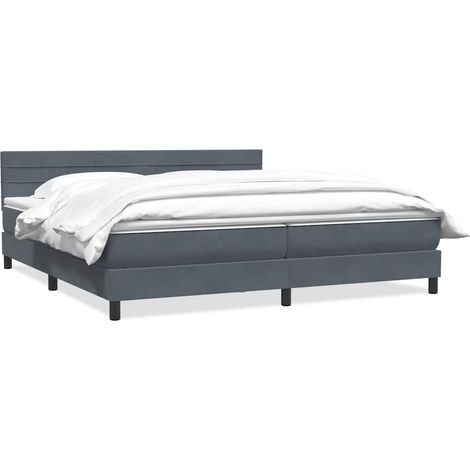 Maison Exclusive - Boxspringbett mit Matratze Dunkelgrau 180x210