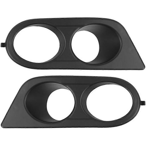 2 cubiertas para faros antiniebla delanteros con doble orificio, accesorio para coche, compatible con E46 M3 2001-2006, color negro mate.