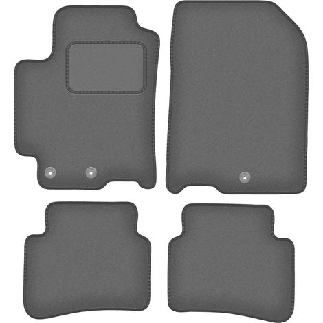 Alfombrillas de terciopelo color grafito para coche: Kia Stonic crossover (2017-)