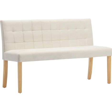 Maison Exclusive - Banc 140 cm Crème Velours (1/5)