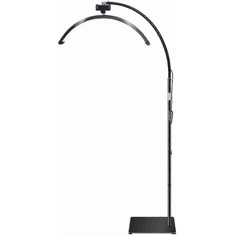Lampadaire LED rotatif à 360° - Intensité réglable, support pour téléphone et télécommande inclus (1/5)