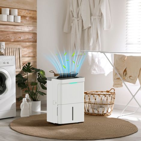 Déshumidificateur 35L/jour Réservoir Blanc d’eau 5,5L Minuterie LED 24 h Verrouillage enfant jusqu’à 40-100㎡