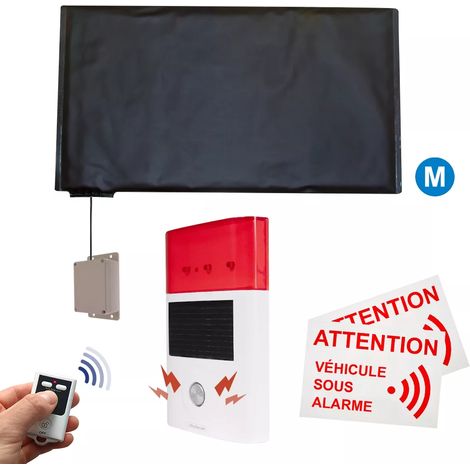 Alarme autonome sans-fil bateau ESSENTIEL 1 - Tapis de pression + sirène solaire + télécommande (gamme BT) (1/5)