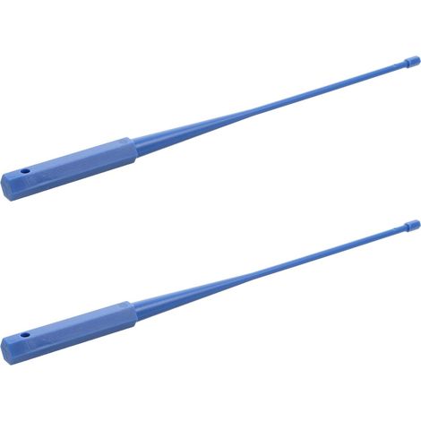 2 tiges de réglage pour moteur tubulaire, plastique bleu (1/5)