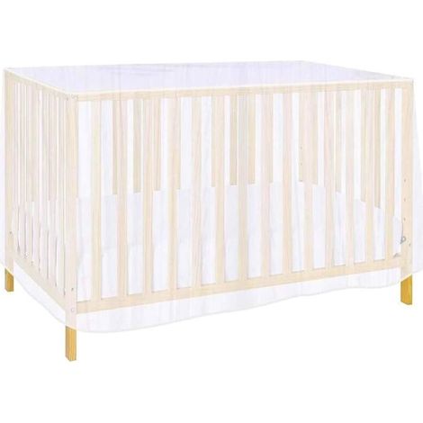 Moustiquaire Lit bébé universel pour bébé 80 x 160 x 65 cm, couleur blanche