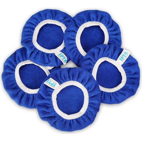 Bonnets de Polissage - Microfibre 125 mm à 150 mm - Pour Polisseuse Orbitale - Usage Automobile et Ménager - 5 Pièces (1/5)