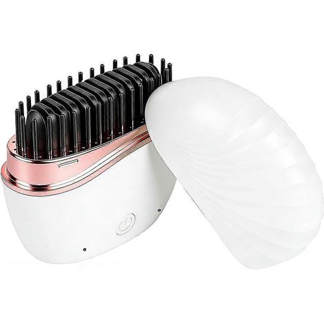 Mini peigne lisseur sans fil, styler capillaire portable rechargeable avec 3 réglages de température pour des retouches rapides (1/5)