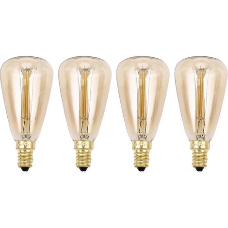 4 ampoules Edison vintage E14 220V ST48 à incandescence 25W 40W 60W à filament style rétro pour suspension