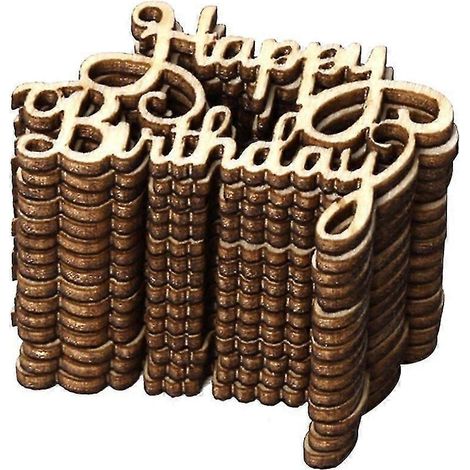 15-teiliges Deko-Set aus Holz mit der Aufschrift „Happy Birthday“ für Geburtstagsfeiern und Familienfeste (1/2)