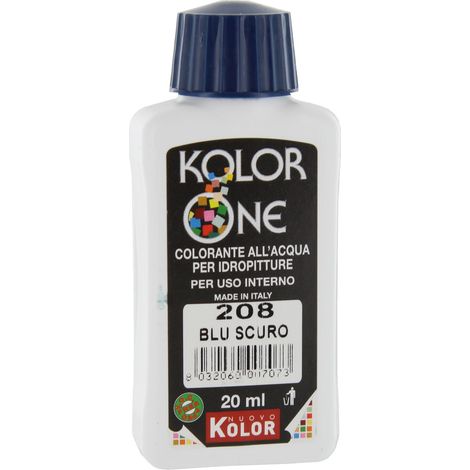 COLORANTE KOLOR ONE ML.20 N.208 BLU SCURO. Prezzo per 1 pezzo. (1/2)