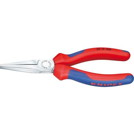 KNIPEX 30 15 140 Pinza per meccanica - a becchi lunghi con manici multicomponente cromata 140 mm