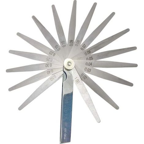 Spessimetro Calibro Spessori 16 lame 0,02mm 1,00mm Misuratore Spessori Fessure