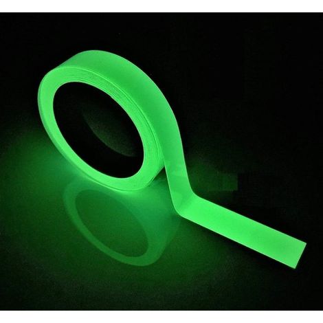 2 pezzi di nastro luminescente fluorescente, nastro luminescente impermeabile, nastro luminescente autoadesivo, nastro di segnalazione al fosforo per segnali di avvertimento notturni, decorazioni per  (1/5)