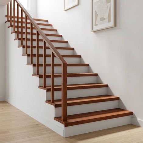 vidaXL Marches d'escalier 16 pièces 120 x 25 x 2 cm Marron (1/5)