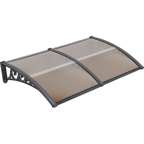 Marquesina para puerta de entrada, protección UV, diseño resistente a la intemperie, 100x200 cm. (1/2)