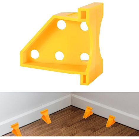 (20 pièces, jaune) Lot professionnel de 20 cales pour pose de sols stratifiés, vinyle et parquet, espacements précis de (1/4”) et (1/2”), réutilisables, faciles à utiliser (1/5)