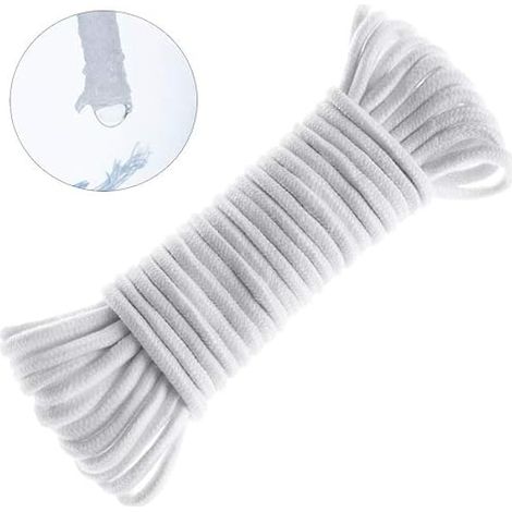 Bardusch-Cordon de Mèche Capillaire à Arrosage Automatique, 50 Pieds 6mm Diamètre, Système d'Eau Automatique pour Plantes Hydroponiques, Pot de Jardinière