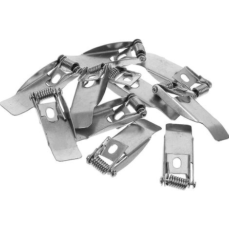 Lot de 10 pinces de fixation pour plafonniers et spots encastrés, compatibles avec les panneaux lumineux et les spots LED. (1/2)