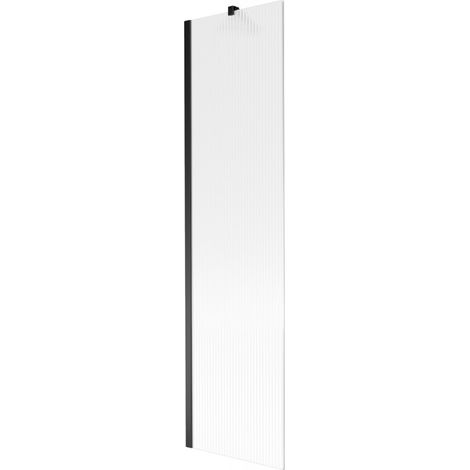 Mexen Next Badewannenabtrennung 1-flügelig 50 x 150 cm, Streifen, schwarz - 895-050-000-00-09-70 (1/5)