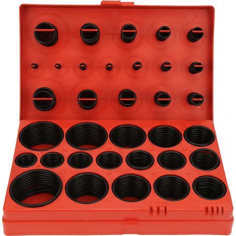 Kit de 419 pièces joints toriques O-Ring en caoutchouc noir, 32 tailles, étanche universel avec boîte de rangement (1/5)