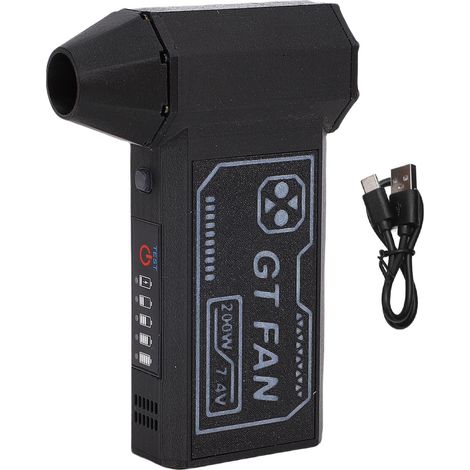 Souffleur d'air électrique 130 000 tr/min, ventilateur puissant, rechargeable, sans fil, batterie 4 000 mAh, pistolet souffleur, 3 vitesses, mini-modèle sans balais, 200 W (1/5)