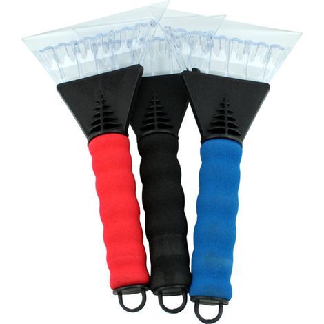Set of 3 Car Windshield Ice Scrapers, Winter Care Windshield Ice Scraper with Soft Grip, Scratch-Free, Comfortable, Non-Slip Foam Handle (1/5)