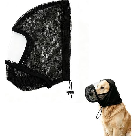 Dog Muzzle Full Head Mesh Canine Protective Mask (1/5)