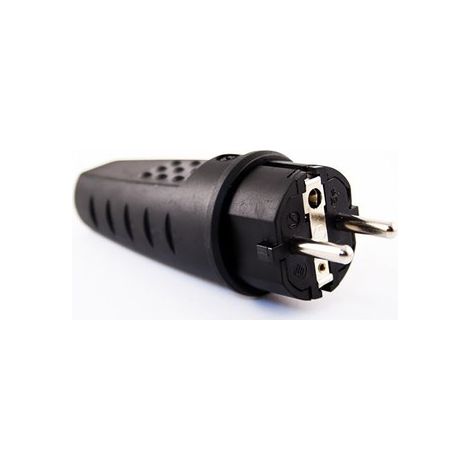 Gummistecker 230V 16A IP44 - Außenbereich, feuchtigkeitsbeständig