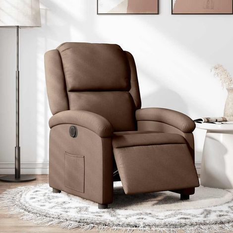 Fauteuil inclinable électrique-Chaise de relaxation-Fauteuil Relax Marron Tissu 478519 (1/5)