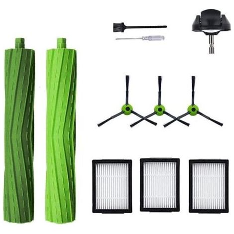 Pièces détachées pour aspirateur iRobot Roomba J7 I7 I6 I3 I4 I2 I5 I8 I1+/Plus E5 E6 I E J, 1 jeu de brosses à rouleaux en caoutchouc, 1 roue avant, 4 filtres, 4 brosses latérales (1/5)