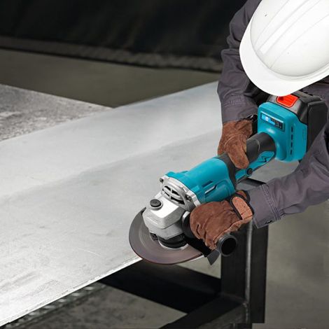 Meuleuse d'Angle 125mm Sans Fil 21V - Moteur Brushless 1000W - 13000 tr/min - Scie de Coupe et à Polir - Pour Métal, Bois, Pierre (1/4)